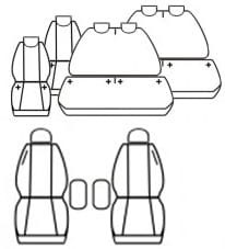 Pokrowce MIAROWE do Citroen Spacetourer 8-osobowy 1