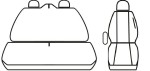 Pokrowce MIAROWE do Nissan Primastar 3-osobowy