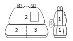 Pokrowce MIAROWE do Ford Transit Custom 3-os. (2012-2023)