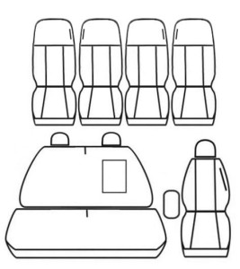 Pokrowce MIAROWE do Citroen Jumper II 7 os. (1+2+4 fotele lotnicze)